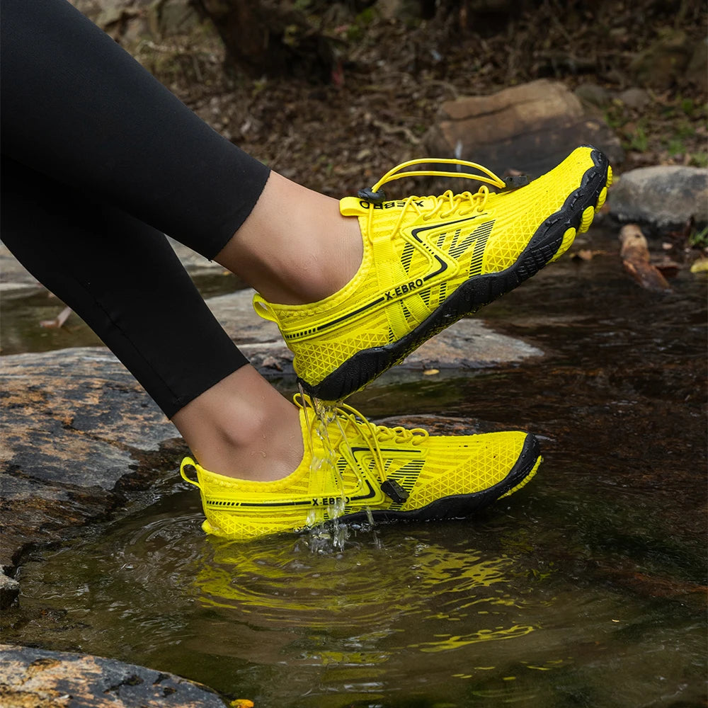Oiaano Barfußschuhe Herren Schwarz Damen Wassernetz Minimalistische Sneaker Sport Aqua Strand Weiche Sohle Leicht Atmungsaktiv Outdoor Wandern