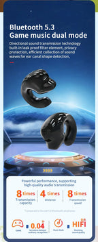 Kabellose Kopfhörer Bluetooth 5.3 Ohrhörer mit Mikrofon Einzelner In-Ear Sport Wasserdichte TWS Earbuds Bluetooth Freisprech-Headset