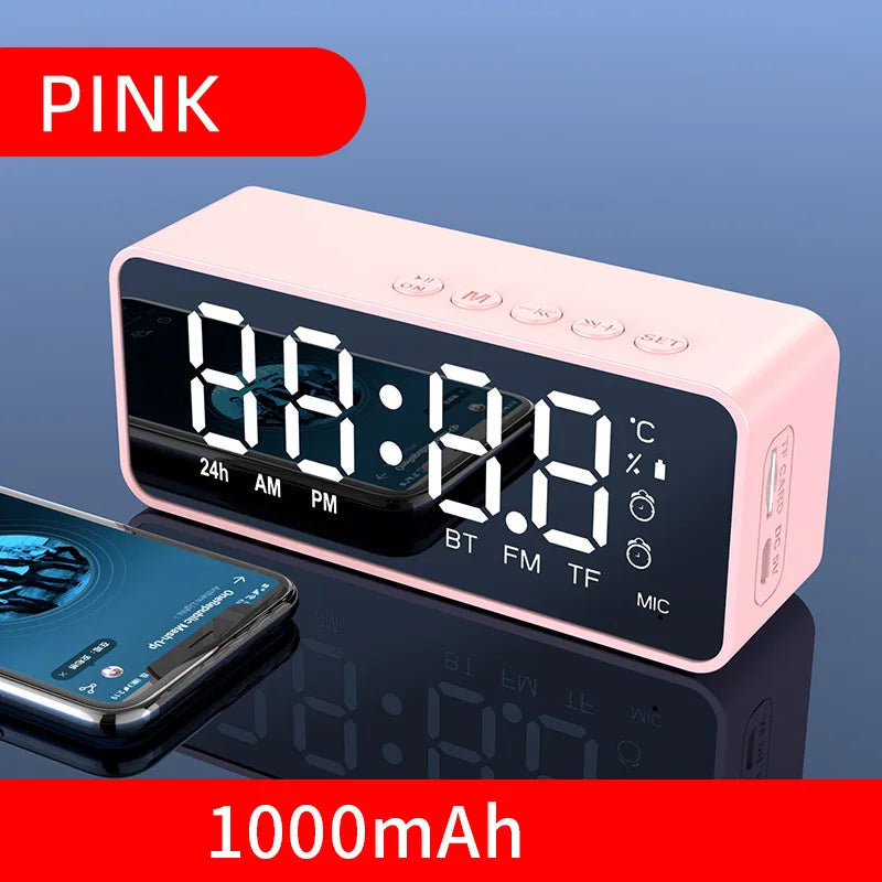 Radiowecker FM Bluetooth Lautsprecher Tragbarer Subwoofer Caixa De Som Sound Box Musik Drahtlose Mini Tieftöner Bocina Lampensäule