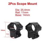2 Stück Zielfernrohrmontagering für Durchmesser 25,4 mm 30 mm 35 mm taktisches Zielfernrohr Taschenlampe 11 mm 20 mm Picatinny-Schienenmontagezubehör