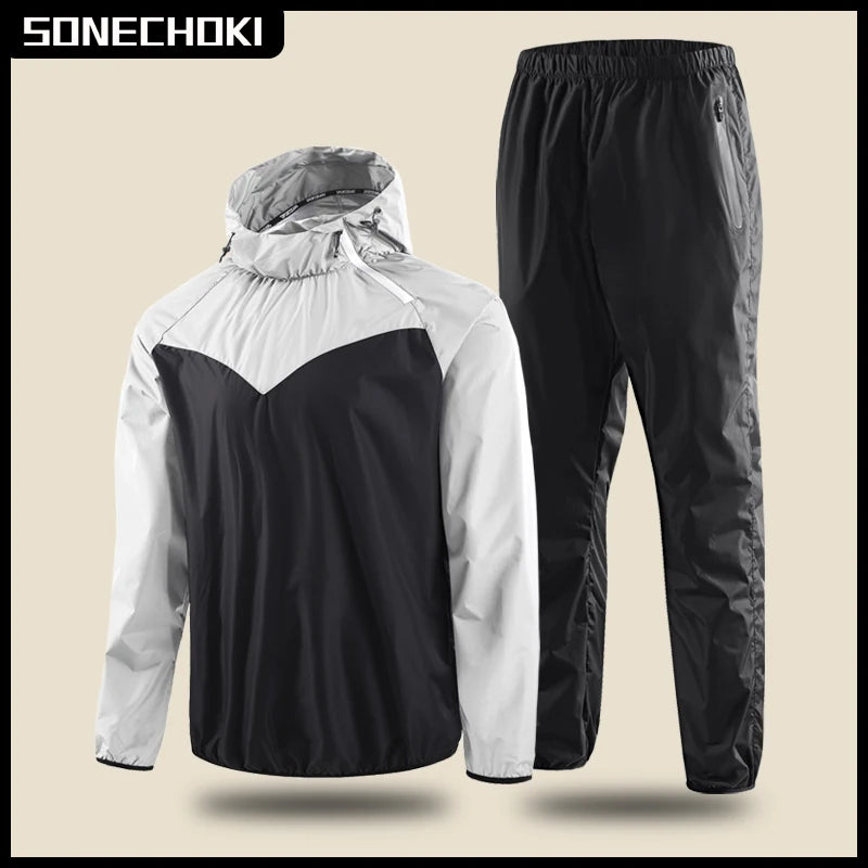 Sauna Suit Unisex Gym Clothing Set Men Full Body Sweating Sportswear Women Boxing Training Running Fitness Weight Loss Tracksuit Main image