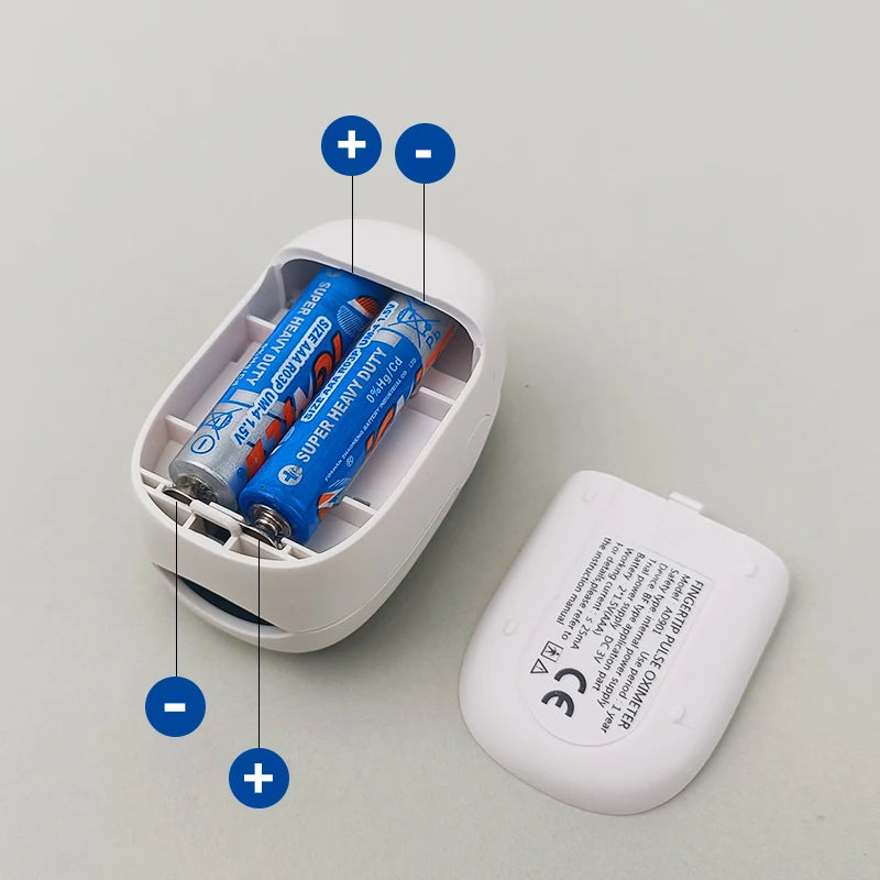 Pulsoximeter Tragbarer Fingerspitzen-Puls-Blutsauerstoffsättigungsmonitor mit LED-Anzeige Fingerspitzen-Oximeter zur SpO2-Messung Gesundheitsfürsorge