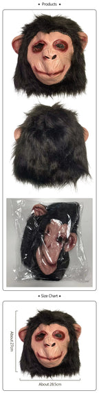 Gorilla Maske Tier Cosplay Maske Halloween Horror Rollenspiel Neuheit Lustige Masken Drama Performance Tiermaske Karnevalsmaske