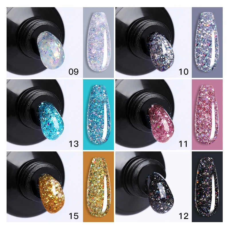 LILYCUTE 15ml Verlängerungsgel-Nagellack-Set Quick Nail Prolong mit Verlängerungsform-Nagelspitzen Acryl-Lösung Maniküre-Werkzeug-Kit