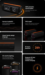 Xiaomi Sound Party, 50W tragbarer Bluetooth-Lautsprecher, Harman AudioEFX TWS-Modus 26h Wiedergabezeit, Smart Connectivity Wireless Speaker