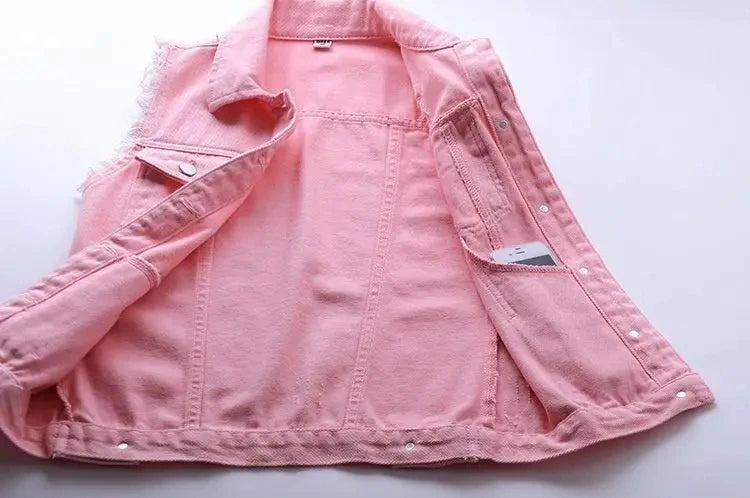Mode Jeansweste Damen Cropped Frühling Sommer Ärmellose Tops Kurze Jacken Weste Top Oberbekleidung Jeans Cowboy Female
