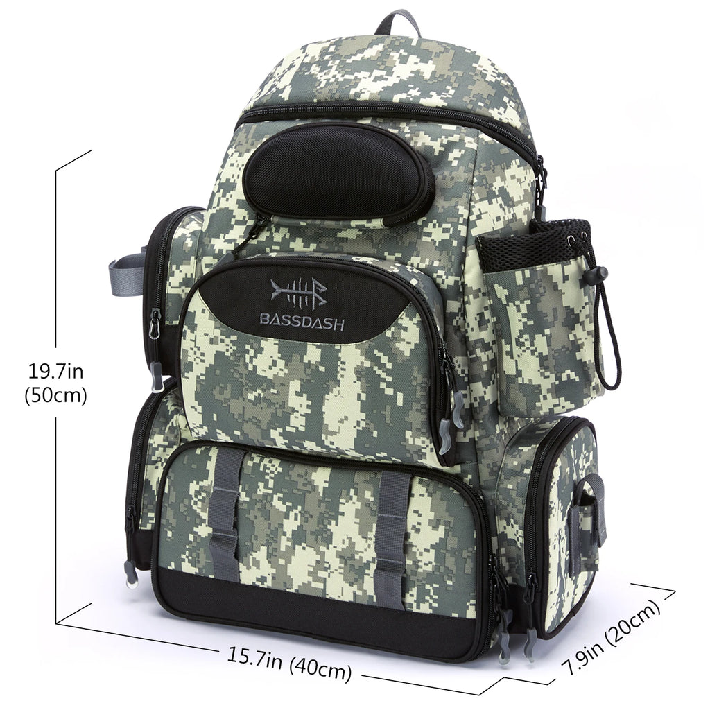 Bassdash Angeltasche Köderrucksack Leicht Taktisch Köderbox Multifunktional