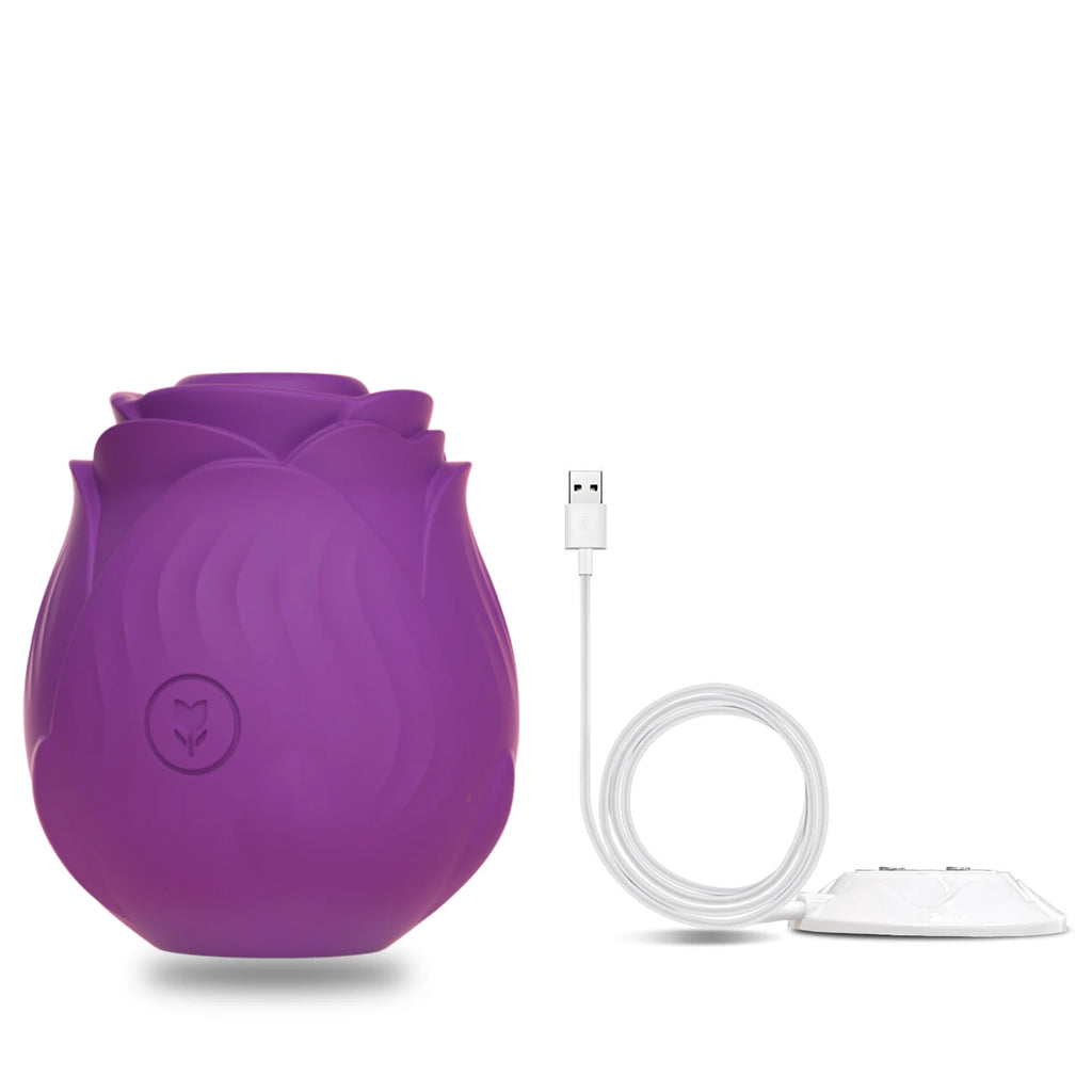 Leistungsstarker Saugvibrator für Frauen Vakuum-Klitorisstimulator Oralsauger für weibliche Brustwarzen Klitoris-Sauger Vibrations-Sexspielzeug für Erwachsene Rosen-Spielzeug