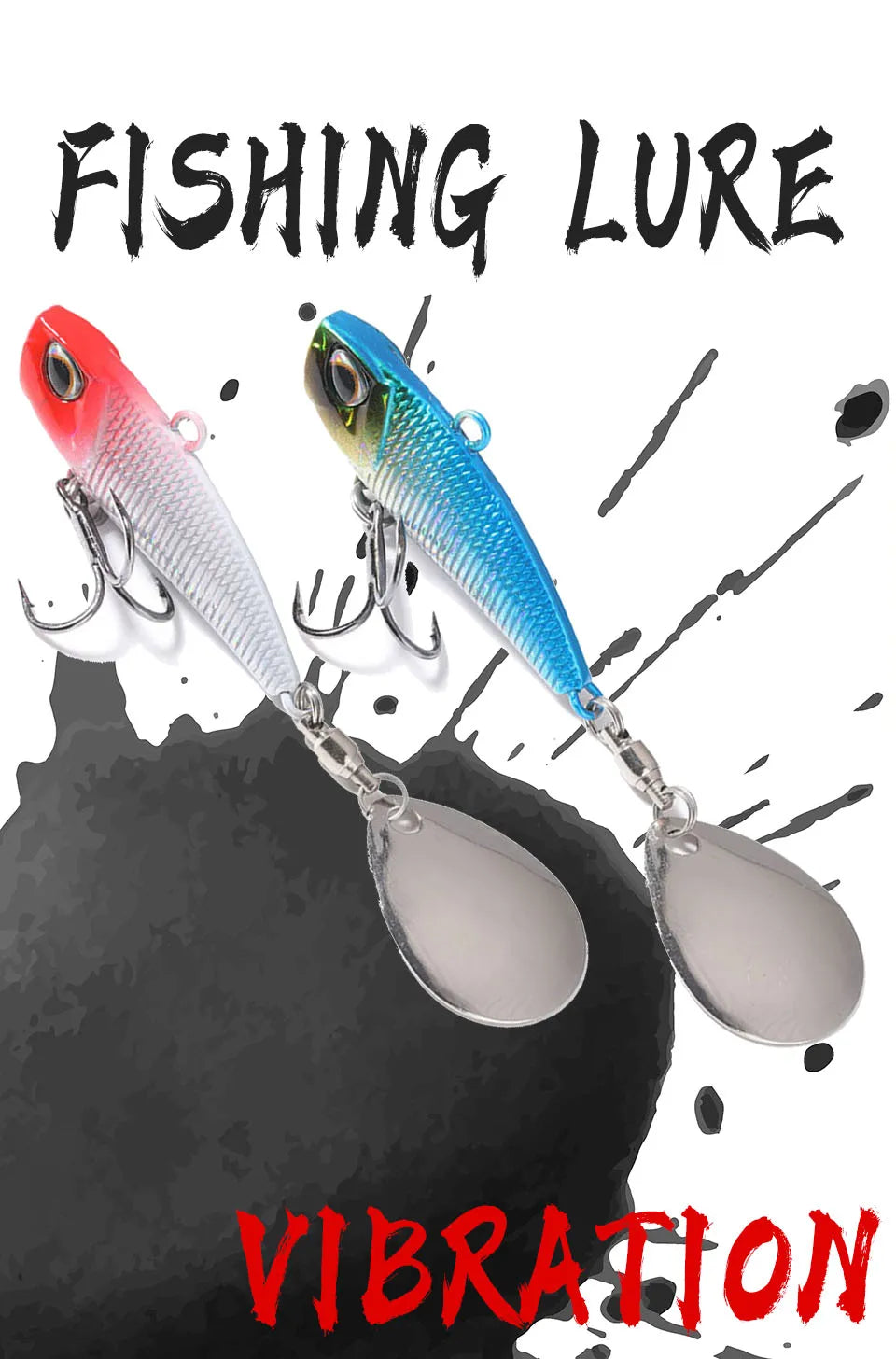 WALK FISH 7g 11g 15g 21g Spinnerbait Metall VIB Angelköder rotierender Schwanz Vibration Pailletten Japan Wobbler Trollingköder Pesca