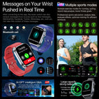 Neue Gesundheitsuhr Harnsäure Blutdruck Blutsauerstoff Körperanalyse Körperfett Smartwatch EKG+PPG Bluetooth Anruf Uhr Frauen Männer