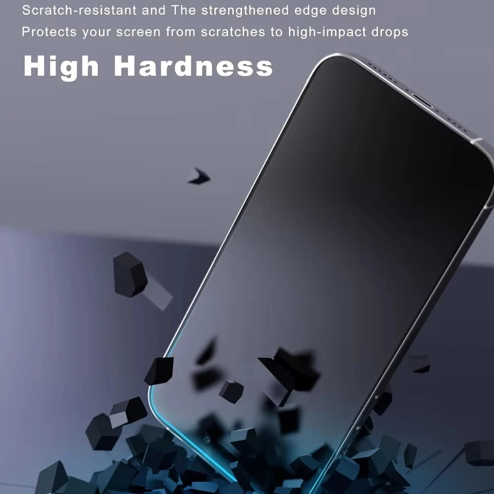 Vollflächiger matter Blickschutz für iPhone 15 17 16 Pro 13 12 11 14 Pro Max 8 7 Plus 16e Air SE XS X XR Anti-Spionage-Folie