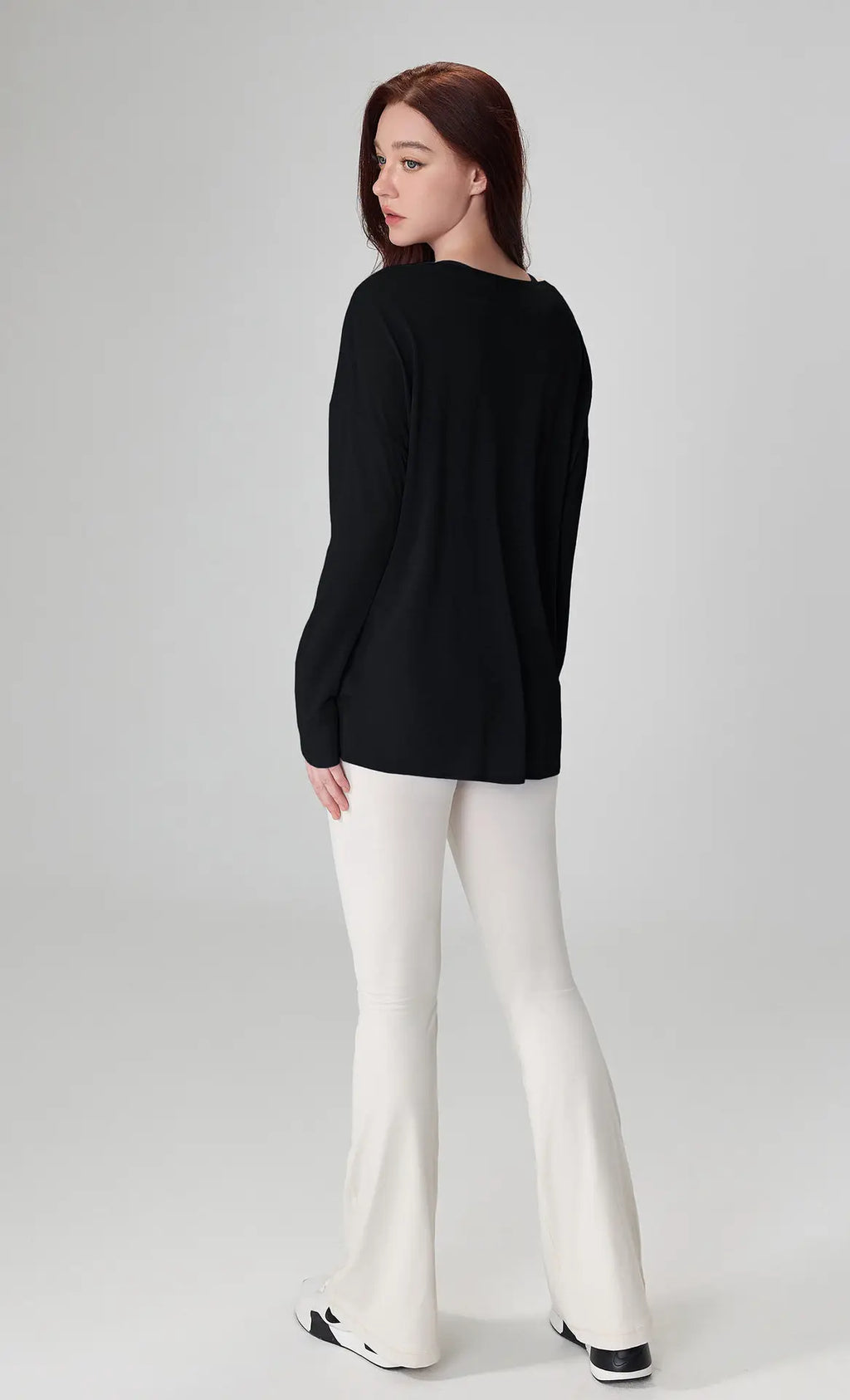 Atmungsaktives langärmliges Yoga-Cover-up, leichtes, schnell trocknendes Lauftop für Damen, lockere Passform, schlicht, Sport, Fitness, Outdoor, Freizeit
