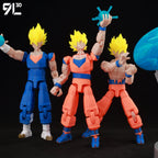 9L3D Gedruckte Dragon Ball Son Goku Vegeta Beerus Frieza Anime Lucky13 Dummy13 Titan13 Actionfiguren Mehrgelenkige Bewegliche Spielzeuge