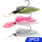 Spinner Bait 7g/9g/12g/14g/21g Angelköder Kit Set Pesca Chatter Weedless Metallblatt Gummifischkopf Haken Draht Spinnerbait