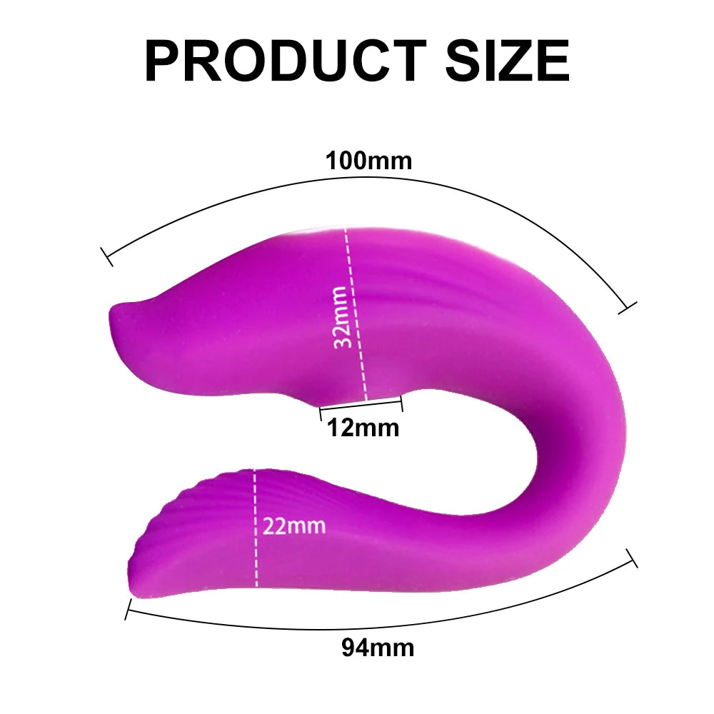 Leistungsstarker kabelloser ferngesteuerter Vibrator tragbarer U-förmiger Dildo-Massager Dual-Kitzler-Stimulation Paar-Sexspielzeug für Frauen