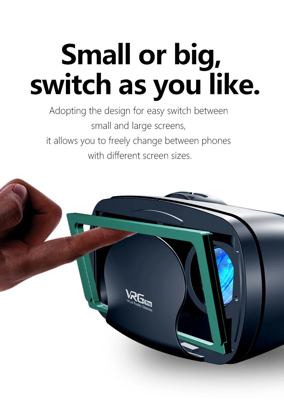 Virtual Reality 3D VR Headset Smart Glasses Helm für Smartphones Handy Mobile 7 Zoll Linsen Fernglas Brille Geräte