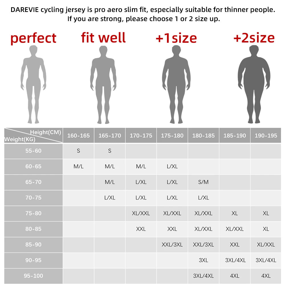 DAREVIE Radtrikot Kleine Größe SPF 50+ Trainingsniveau Herren Damen Langarm Radtrikot Atmungsaktives Herren Radtrikot