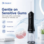 Dr.Yadent YD06 Kabelloser Munddusche Wasserflosser 300ML Tragbarer Wasserstrahl USB-C Schnellladung 7 Düsen 4 Modi IPX7 Wasserdicht