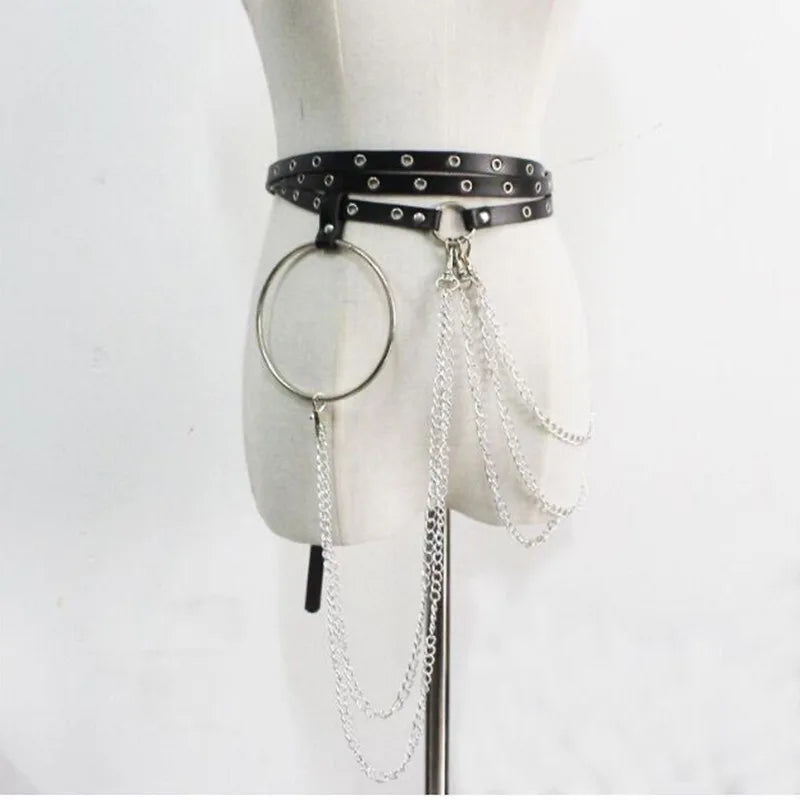 Sommer-Fashion Kurze Röcke Neue sexy Damen Gothic Punk Irreguläre Röcke Einfarbig Tunnelzug zum Binden Geraffte Rüschen Minirock