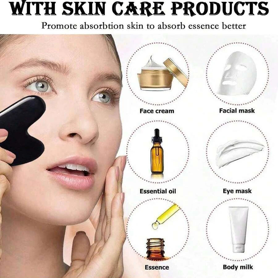 Doppelkinn-Reduzierer Massageroller Gua Sha Gesichtsroller Gesichtsroller Hautpflege-Tools Harz Gesichtsmassage für Gesicht, Augen, Hals