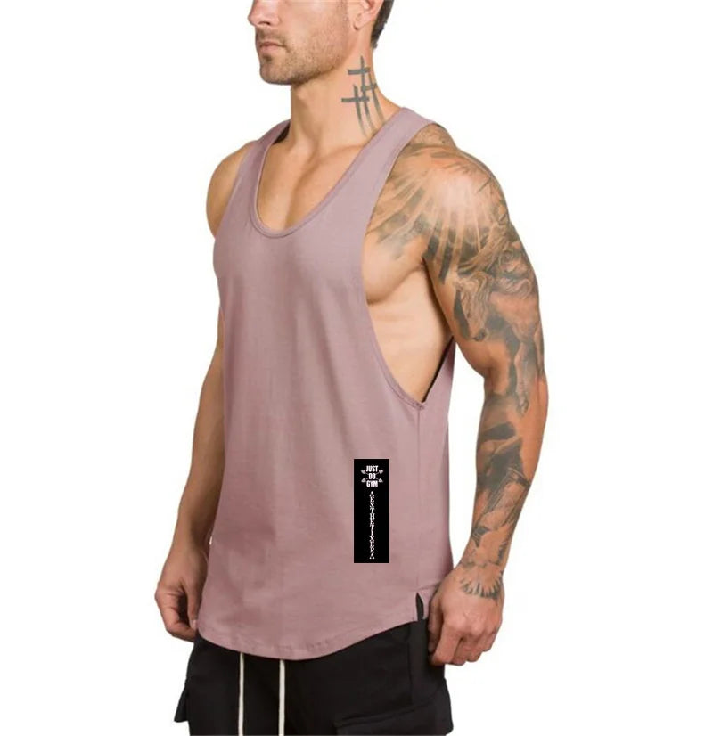 Marke Gym Sport Kleidung Baumwolle Singlets Bodybuilding Stringer Tank Tops Herren Fitness Shirt Muskel Jungs Ärmellose Laufwesten Hauptbild