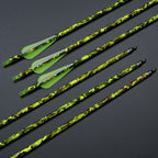 Toparchery 31,5 Zoll Mischcarbonpfeile ID 6,2mm Kunststofffedern Outdoor Ziel Jagd und Schießen