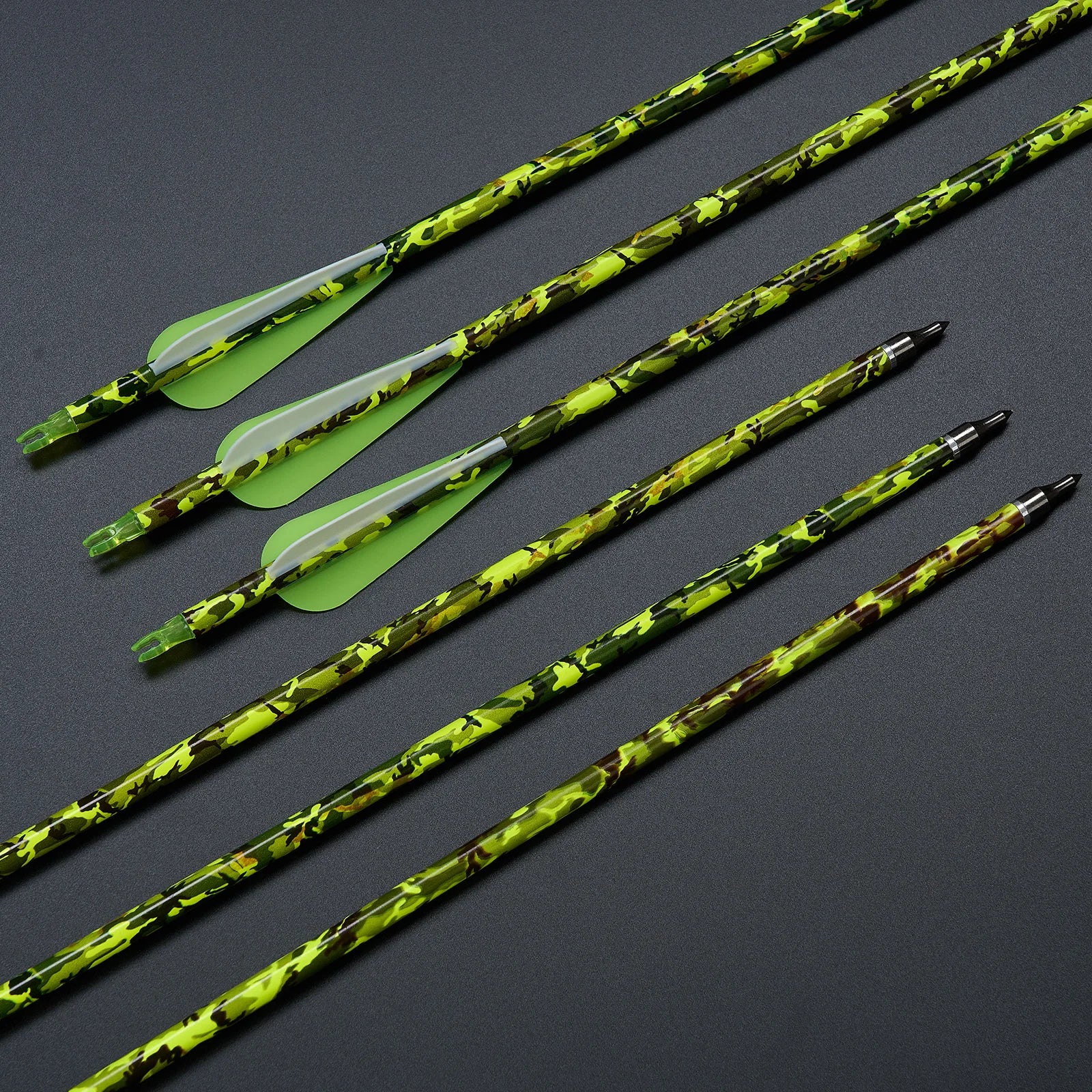 Toparchery 31,5 Zoll Mischcarbonpfeile ID 6,2mm Kunststofffedern Outdoor Ziel Jagd und Schießen