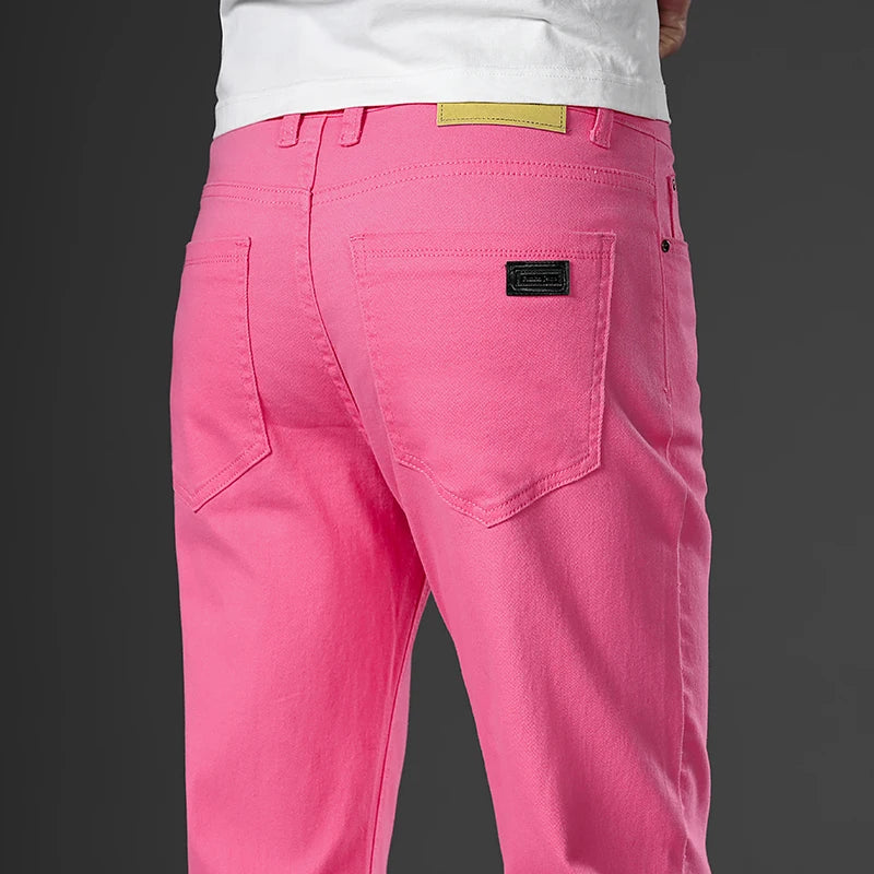 2026 98 % Baumwolle Elastische Baumwolljeans Herren Frühling Slim Straight Denim Hose Komfort Große Größe Koreanische Business Casual Hose