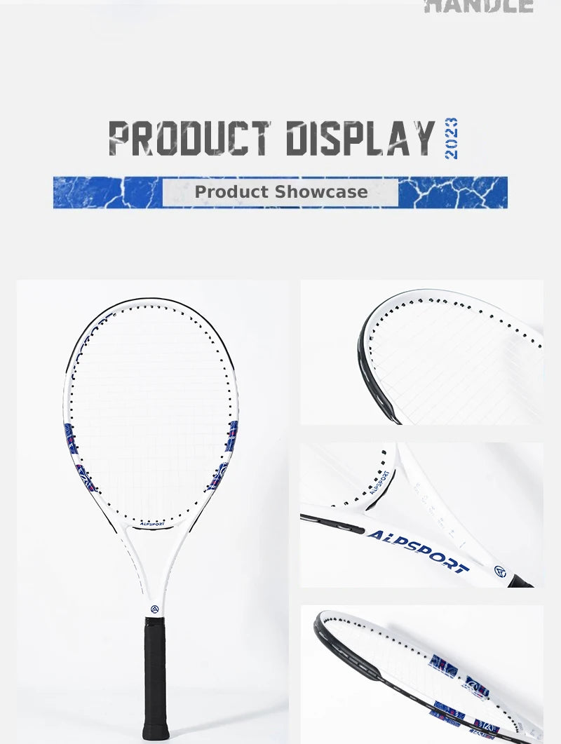 ALPSPORT Carbonfaser Tennisschläger T800 18K – Profi-Qualität mit Tasche & Band, leichter Trainingsschläger für Erwachsene, Herren & Damen