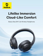 Baseus BH1 Lite Kabellose Kopfhörer Bluetooth 6.0 ENC Klare Anrufe Super Bass Hit Kopfhörer 80 Stunden Spielzeit Over-Ear Headset