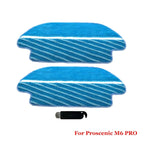 Zubehör für Proscenic M6 Pro Saugroboter Ersatzteile Hauptbürste Seitenbürste Hepa-Filter Wischtuchpad Ersatzteile