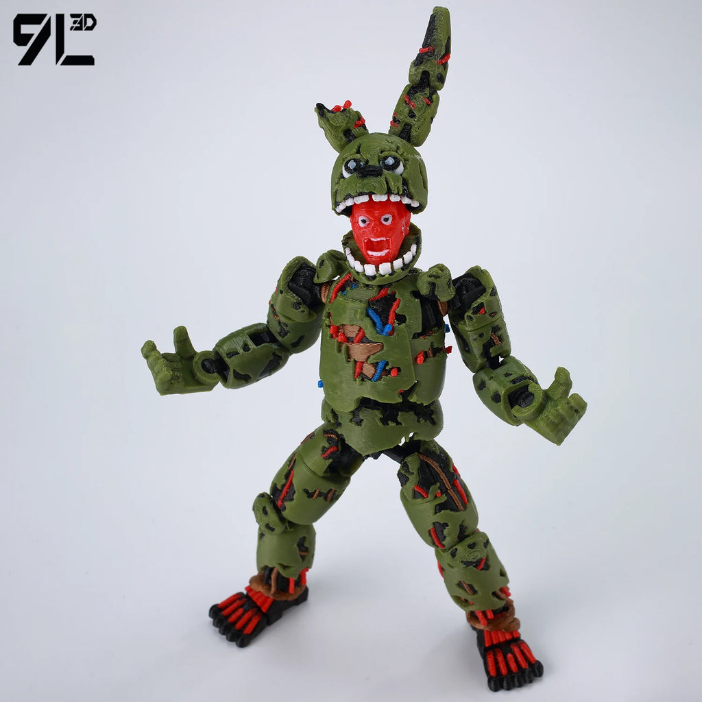 9L3D Gedruckte FNAF Freddy Fazbear's Pizza Springtrap Spielzeug Actionfiguren Anime Modell Lucky13 Dummy13 Titan13 Ornamente Geschenke