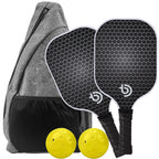 Pickleball-Schläger-Set – Graphit-Carbonfaser, USAPA-zugelassenes, leichtes Schläger-Set für Training im Innen- und Außenbereich für jedes Alter