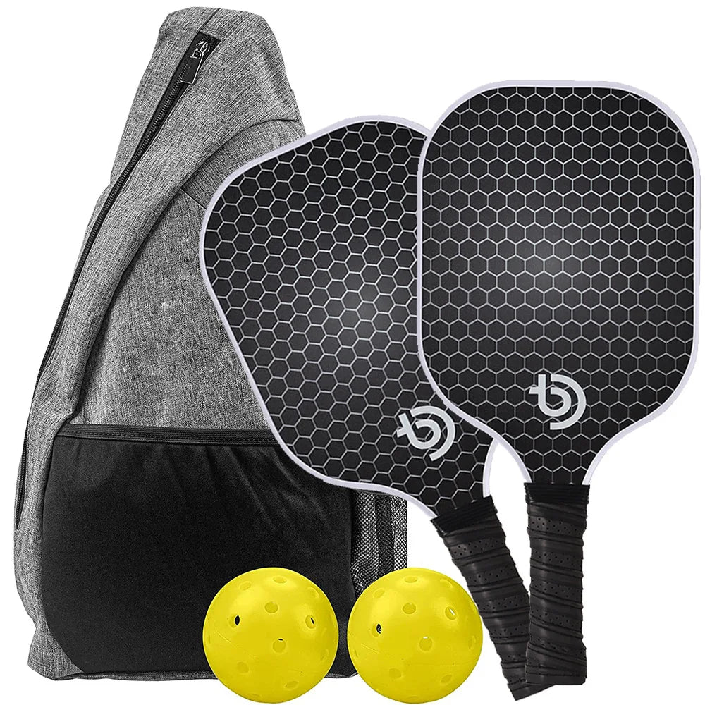 Pickleball-Schläger-Set – Graphit-Carbonfaser, USAPA-zugelassenes, leichtes Schläger-Set für Training im Innen- und Außenbereich für jedes Alter