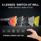 X-TIGER Radsportbrille Polarisierte Brille Fahrradbrille Sport Herren Photochrome Sonnenbrille MTB Rennrad Brille 3/5 Gläser