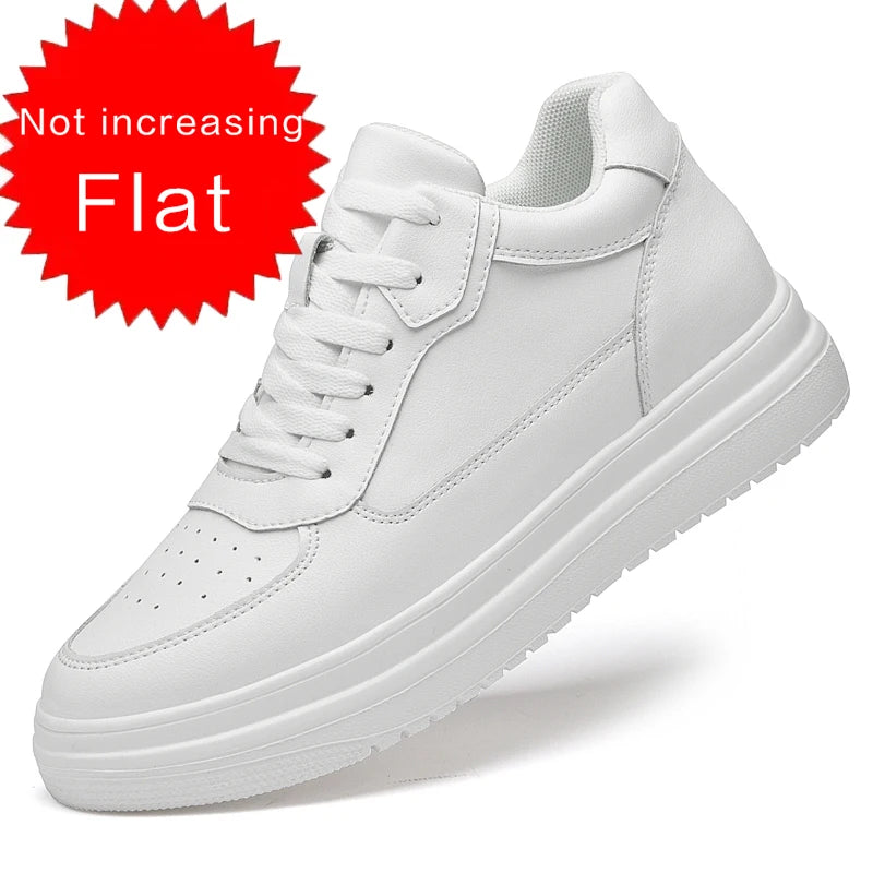 Hochwertige Herren-Sneaker, erhöhte Herrenschuhe, modische Freizeitschuhe, bequeme Leder-Sportschuhe, Höhenzunahme 6/8/10 cm