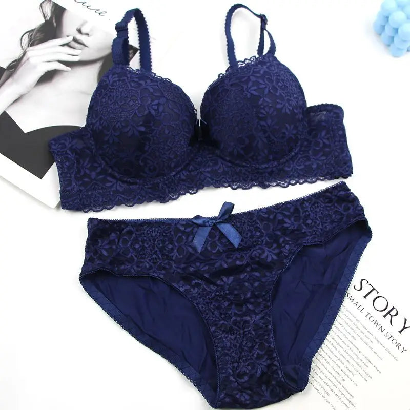 DaiNaFang Neues sexy BH-Set Push Up Unterwäsche für Damen Verstellbar Atmungsaktives Design Schweißabsorbierendes Oberteil BC Cup Dessous