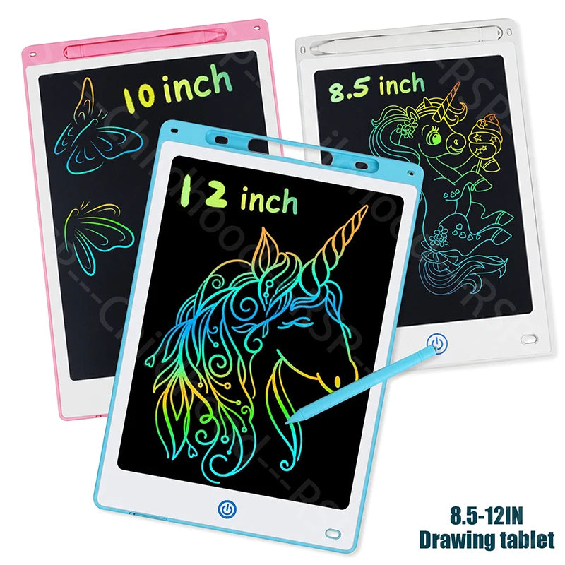 8.5/10/12 Zoll LCD-Schreib-/Grafiktablett für Kinder von 3-8 Jahren, wiederverwendbares magisches Zeichenbrett mit Stylus, löschbares Doodle-Pad-Spielzeuggeschenk