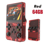 128G R36S Retro Handheld-Videospielkonsole Linux-System 3,5 Zoll IPS-Bildschirm R35s Pro Tragbarer Taschen-Videoplayer 64 GB Spiele
