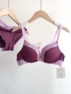 Sexy Leopard-Print-Dessous-Set für Damen, kabellos, unsichtbarer Push-Up für kleine Brüste, verstellbares A-bis-C-Körbchen, transparenter, reiner Spitzen-Look, S-XL