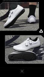 Speed Cycling Sneaker Herren Rennradschuhe Cleat-Schuhe SPD-Schuhe Fahrrad Flat Pedal Schuhe Herren Outdoor-Schuhe Weiß