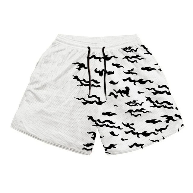 Anime Herren-Sporthosen 3D Bedruckte Shorts Schnell Trocknende Mesh Casual Boardshorts für den Sommer zum Joggen Fitness Basketball