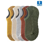 5 Paar Herren Baumwoll Kurzsocken Hochwertige Crew Ankle Casual Weiche Rutschfeste Atmungsaktive Low-Cut Sommer Herbst Socken für Herren