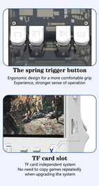 R36Ultra 4,0-Zoll Retro-Handheld-Spielkonsole 128 GB Tragbarer Videoplayer Open-Source-Linux-System zum Spielen