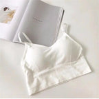 Sexy Damen Tops Rücken Kreuzgurt Tank Top Push Up Lauf Sport BH Atmungsaktiver Weicher Fitness Beauty Einfarbiger Yoga BH