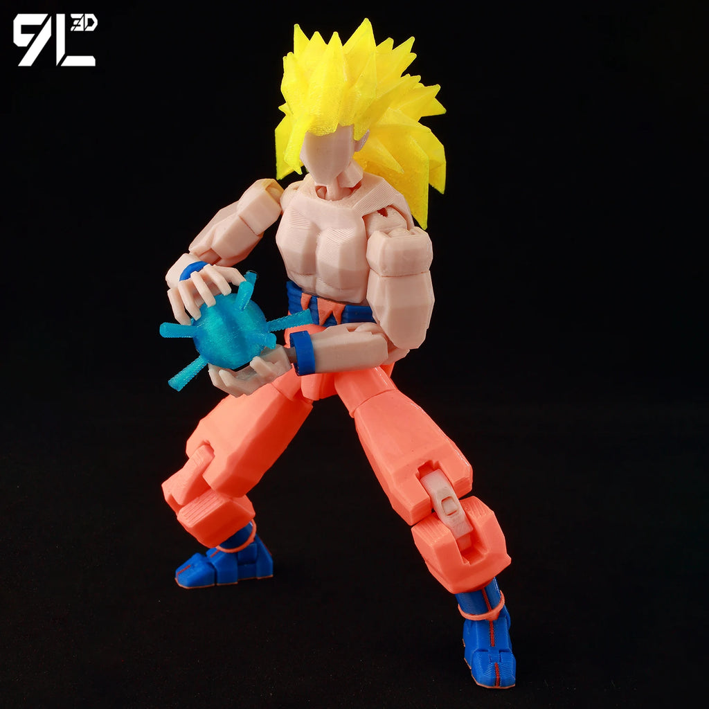 9L3D Gedruckte Dragon Ball Son Goku Vegeta Beerus Frieza Anime Lucky13 Dummy13 Titan13 Actionfiguren Mehrgelenkige Bewegliche Spielzeuge