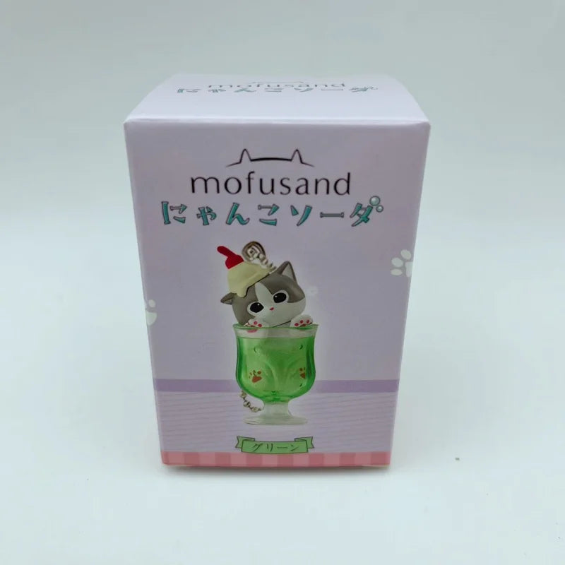 Auf Lager, neu: Mofusand Katze Pudding Kaltgetränk Anhänger Minifiguren Blind Box Anime Figuren Ornamente Puppen Geburtstags- und Weihnachtsgeschenke Spielzeug