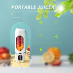 Tragbarer elektrischer Entsafter USB-Lade Mini-Akku-Entsafterflasche 450 ml Becher Obstmixer Handmixer für Zuhause, Reisen, Büro