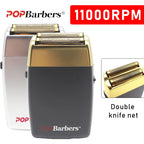 11000 U/min POP Barbers P620 Professioneller elektrischer Herren-Barttrimmer Doppelfolienrasierer Elektrorasierer USB-Haarschneidemaschine