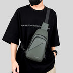 Men's Fashionable Casual Chest Bag Outdoor Cycling Waterproof Durable Sports Backpack Trendy Versatile Portable Crossbody Bag